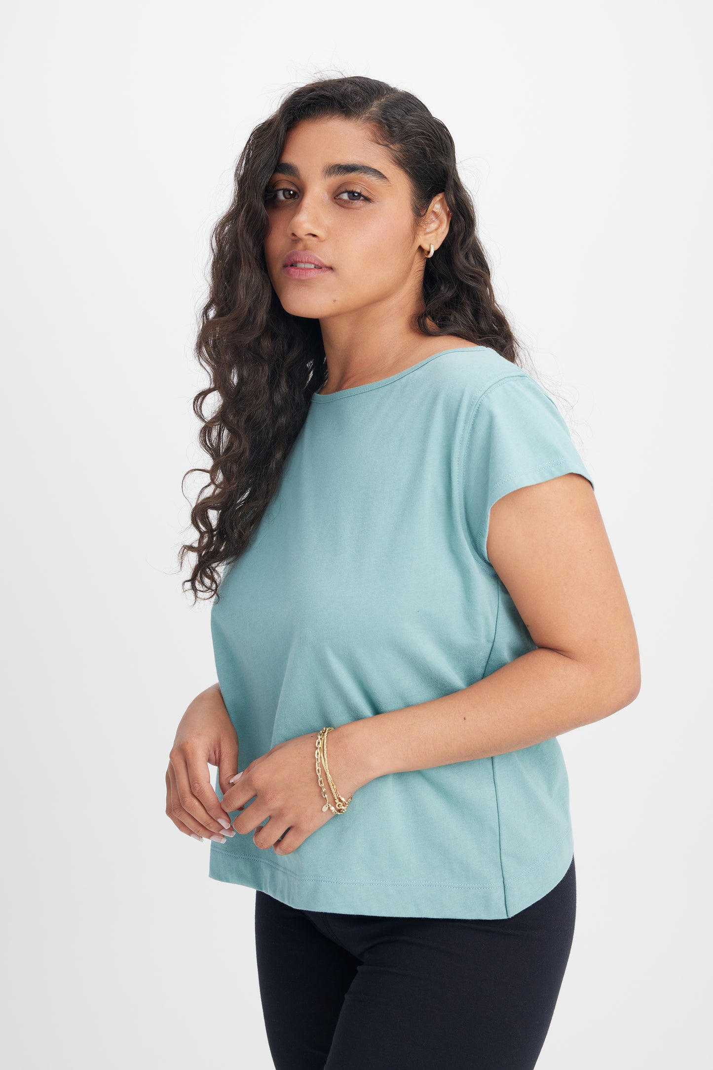 Line Height Boat Neck T-Shirt
