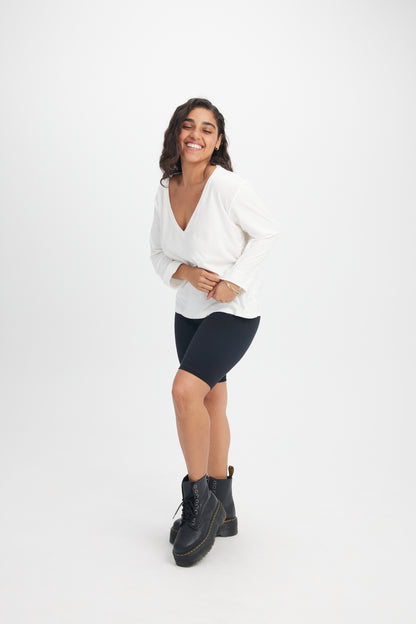 W&O Long Sleeve V Neck